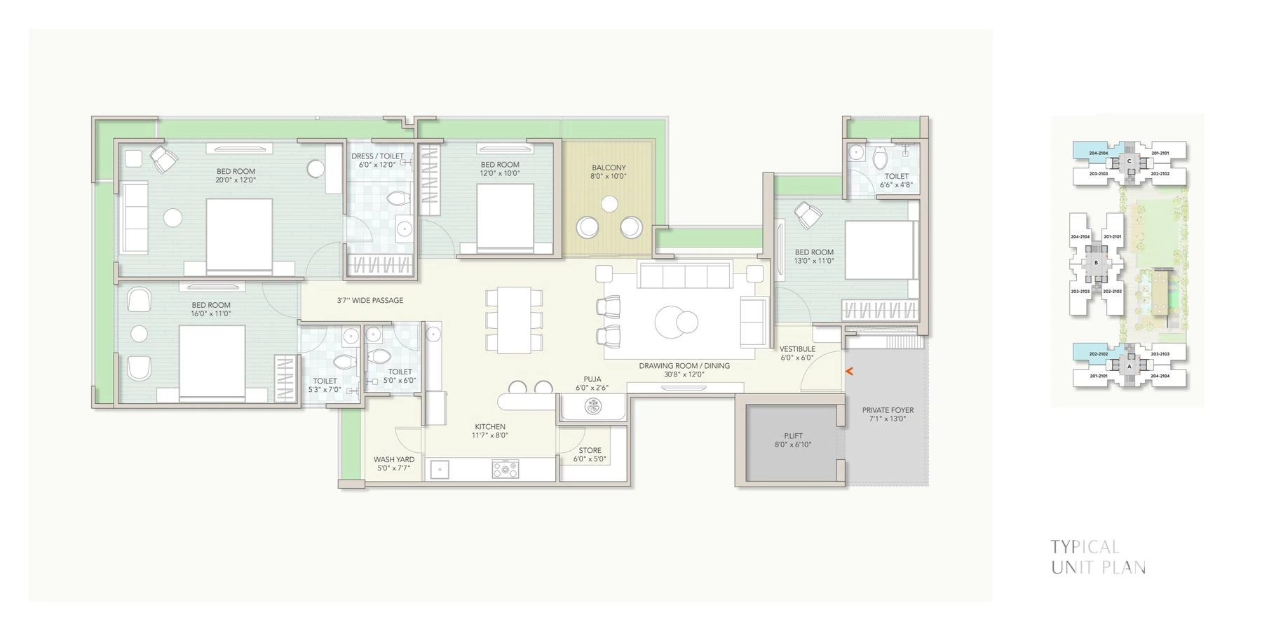Skyline — Skyline Typical Unit Plan