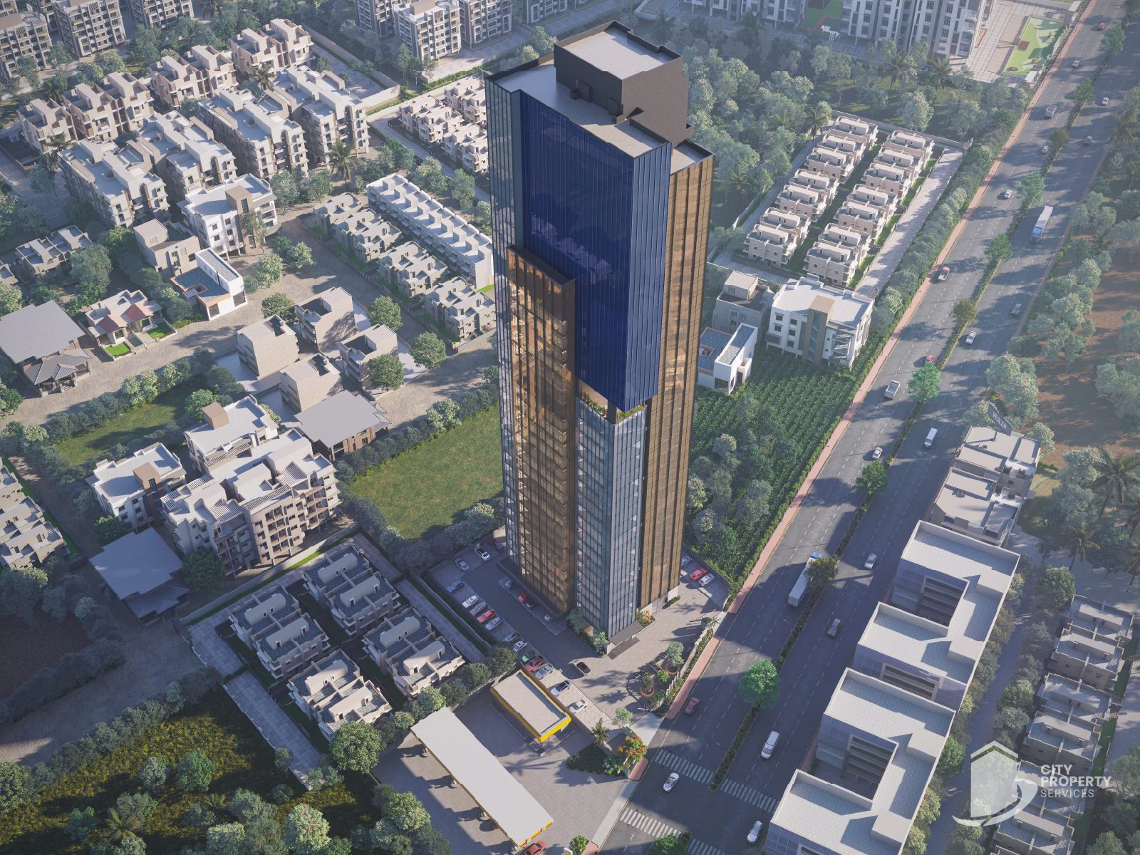 Times Marvel, Thaltej — Aerial view