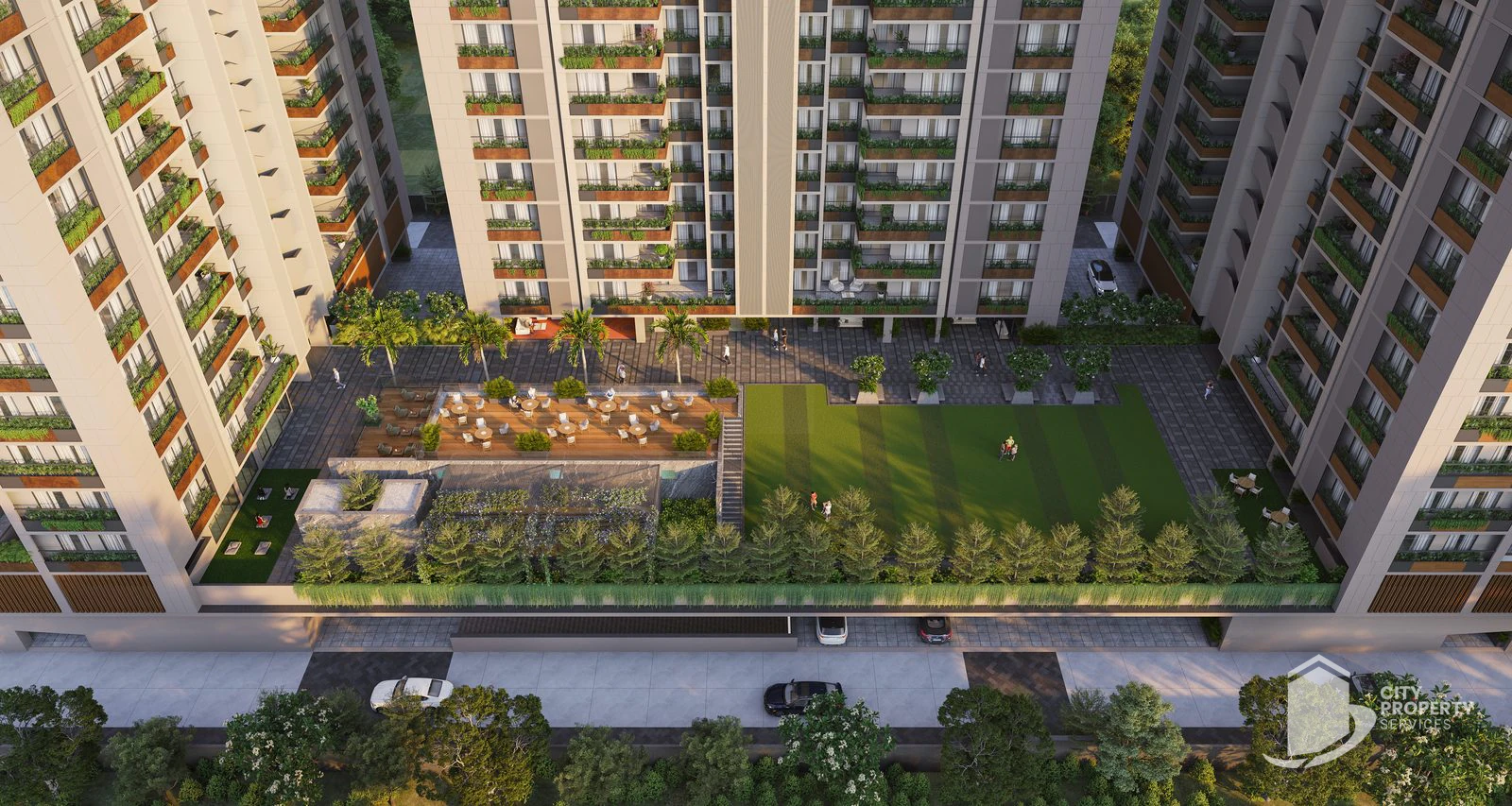 Skyline, Adani Shantigram — Event Lawn (developer image)