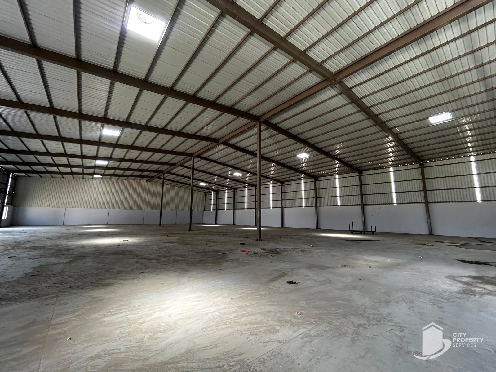 Warehouse in Sanathal, Ahmedabad — interior view