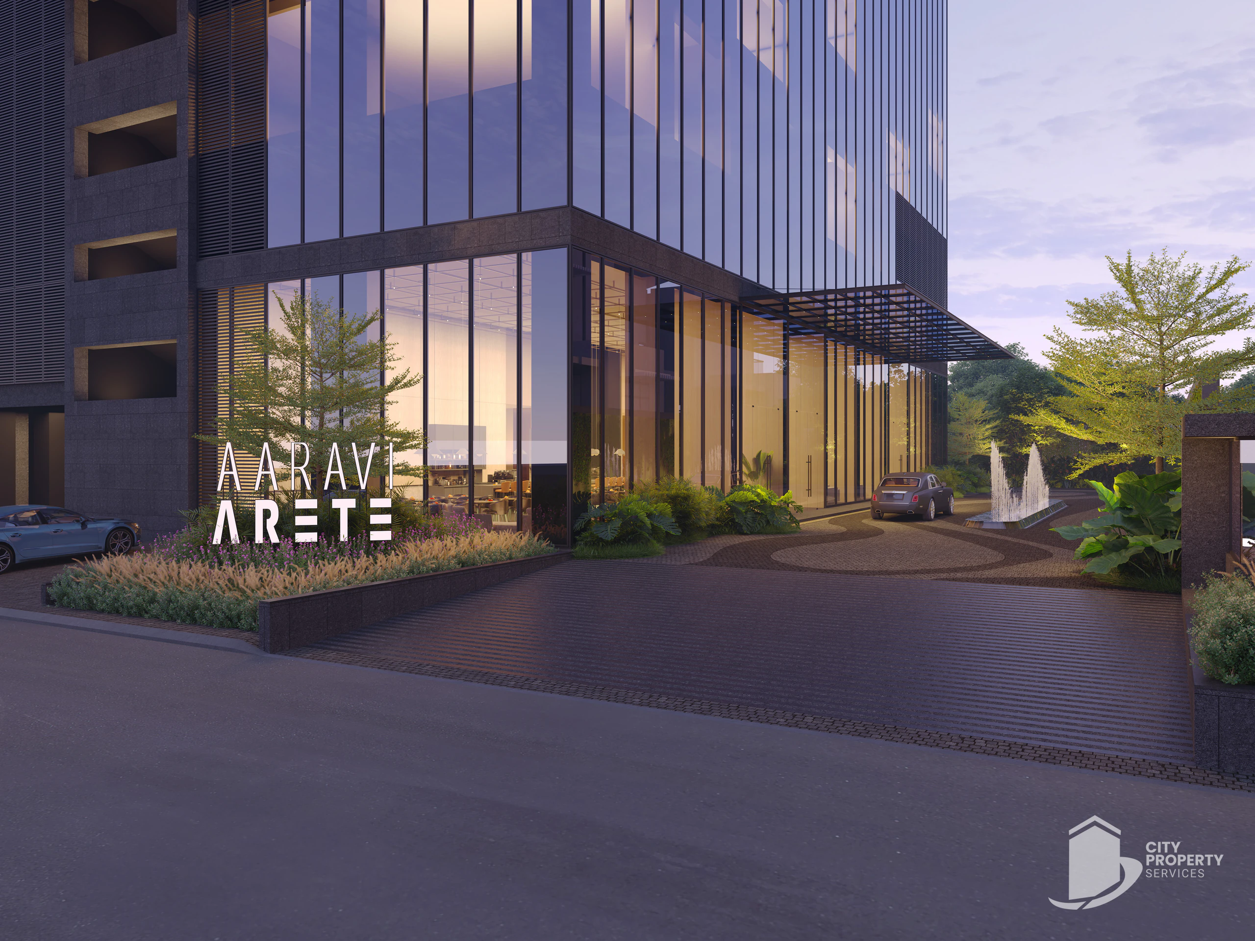 Aarvi Arete, Sindhu Bhavan Road, entrance | City Property Services