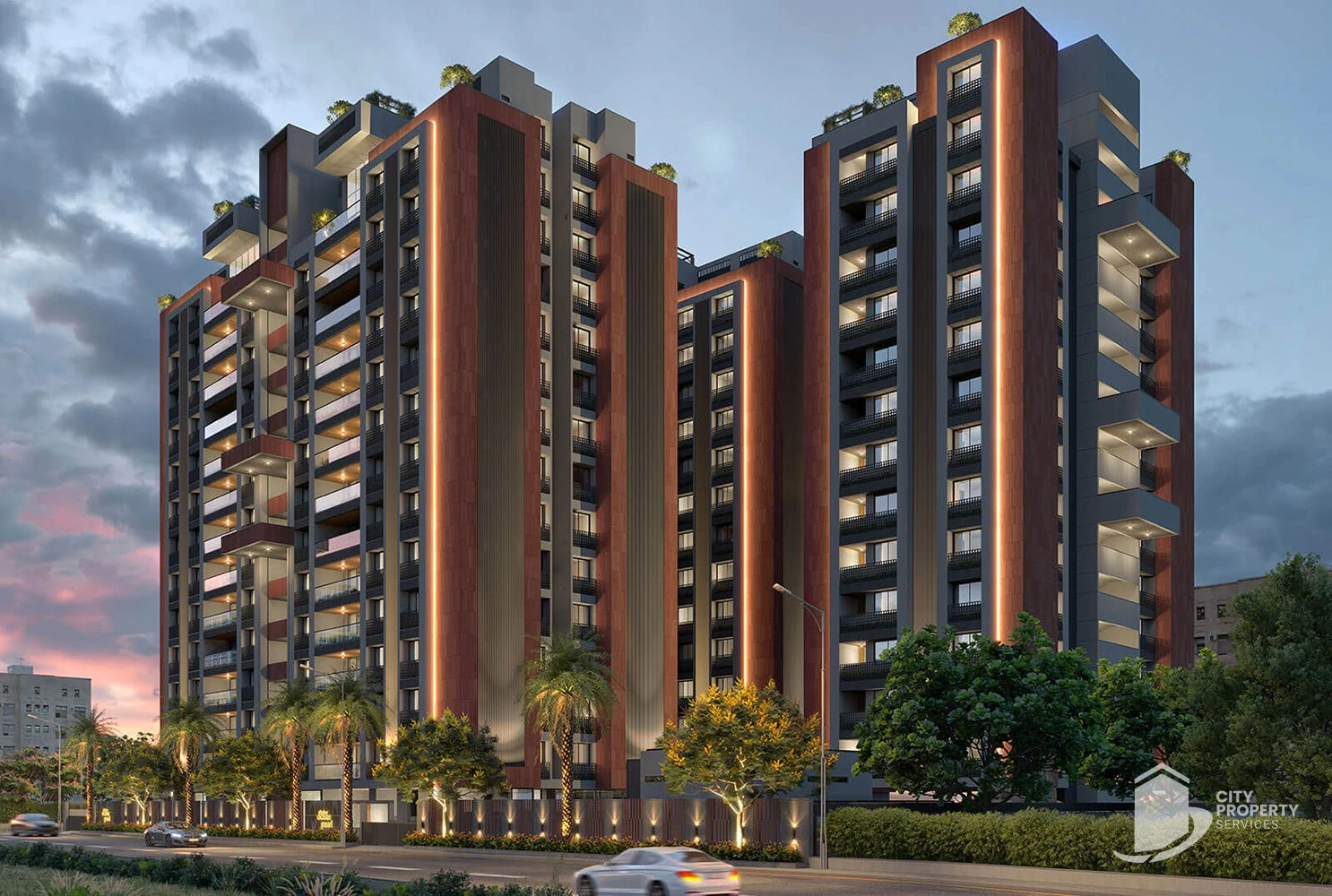 Akshar Ocean Pearl, Ambli, exterior | City Property Services