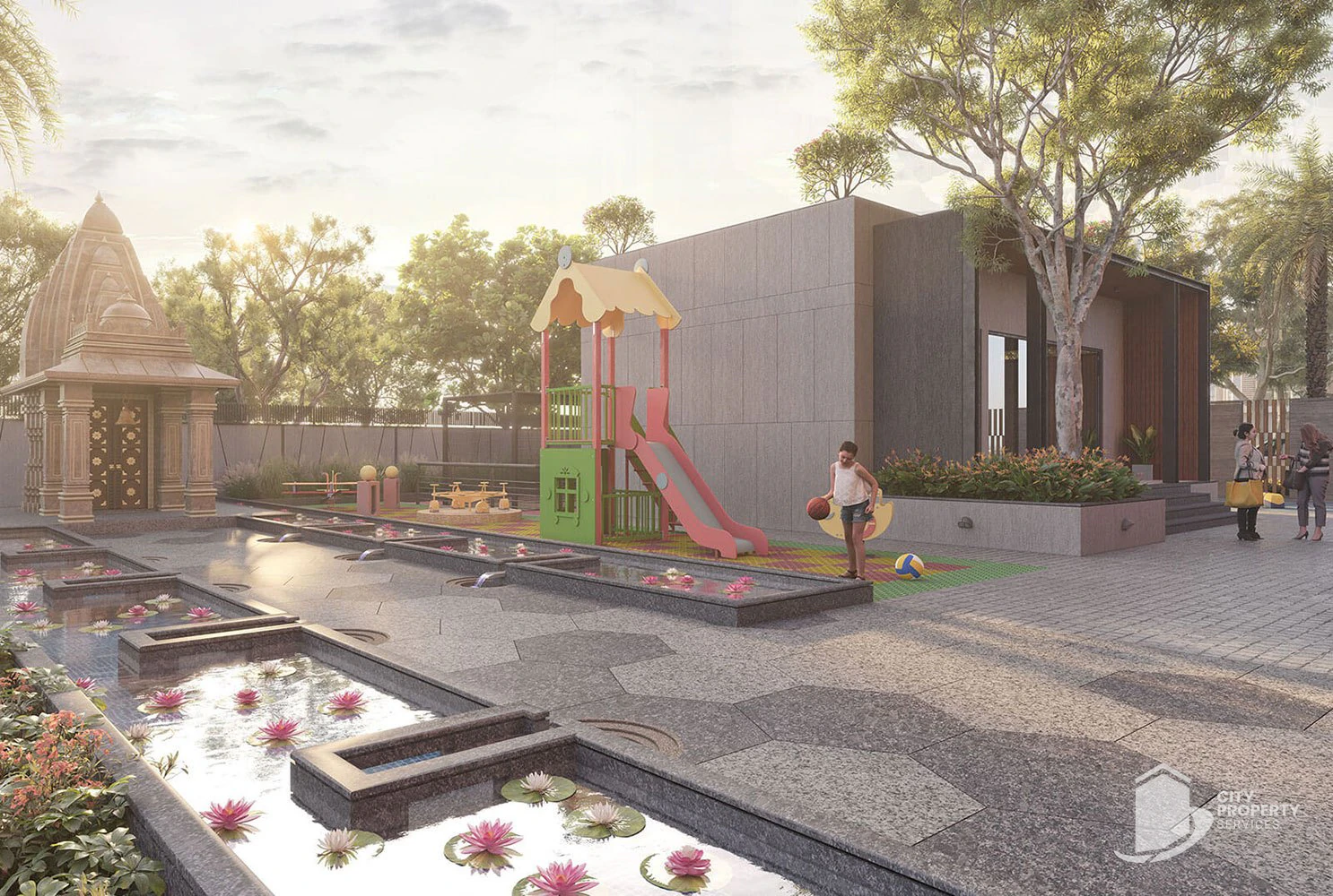 Akshar Ocean Pearl, Ambli, kids' play area | City Property Services