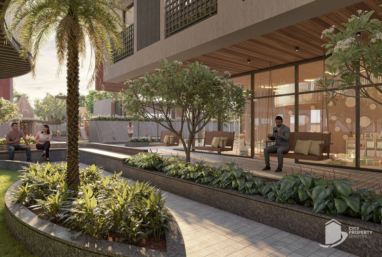 Akshar Ocean Pearl, Ambli, landscape | City Property Services