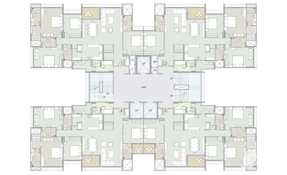 Ambrosia, Wing B 1st Floor Plan | City Property Services