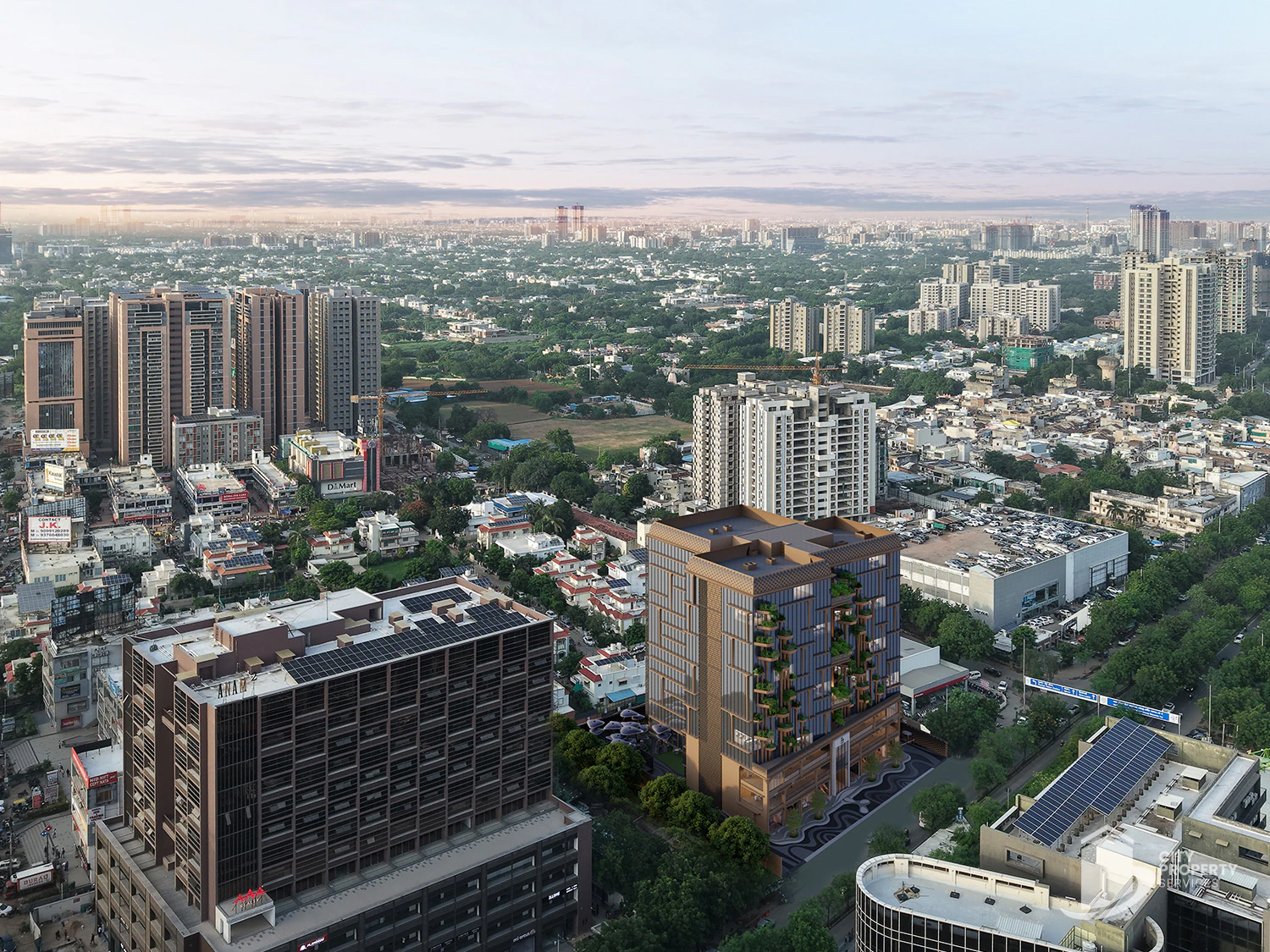 The Showcase, Ambli — Aerial view
