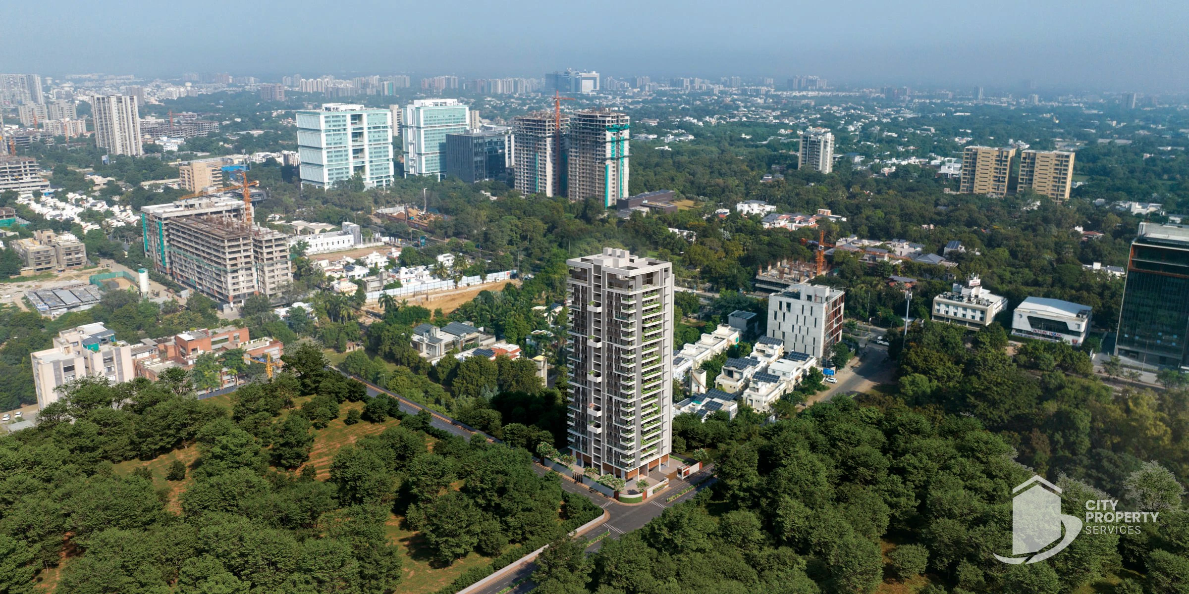 Binori Belmont, Ambli, aerial view | City Property Services