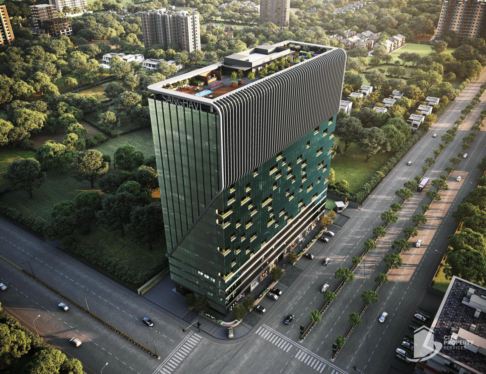 Centroid, Ambli, aerial view | City Property Services