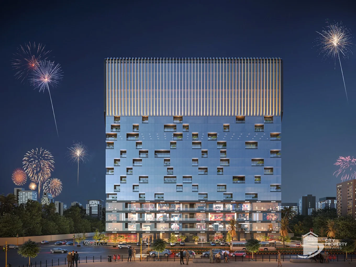 Centroid, Ambli, night view | City Property Services