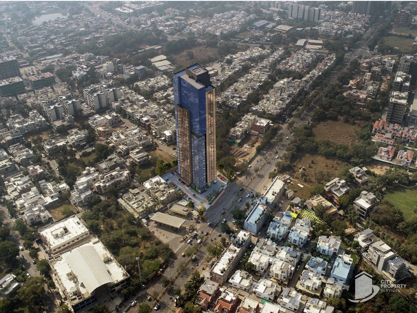 Times Marvel, Thaltej — Aerial view