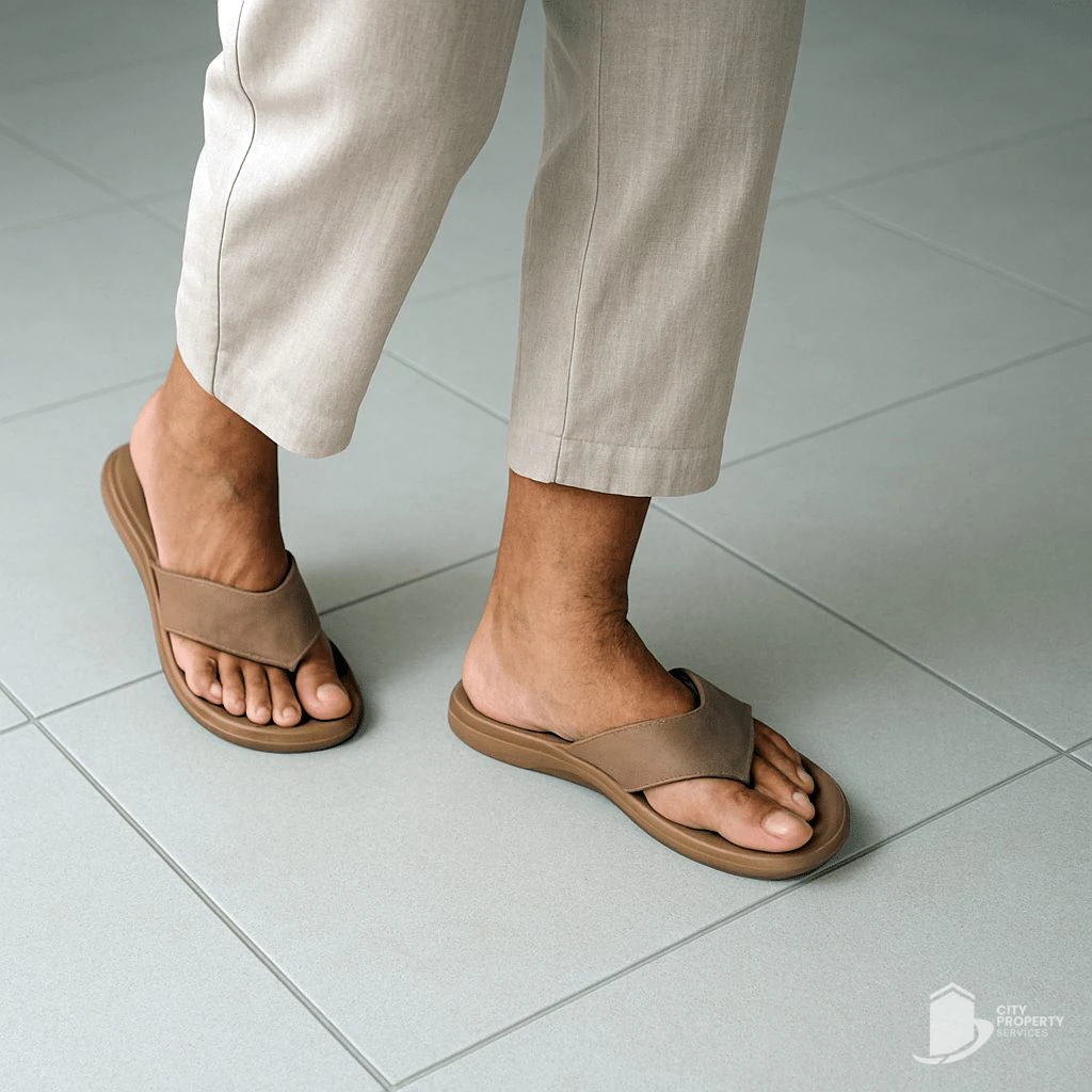 Ikaria, Adani Shantigram, skid resistant flooring in bathrooms and common passages (developer image) | City Property Services