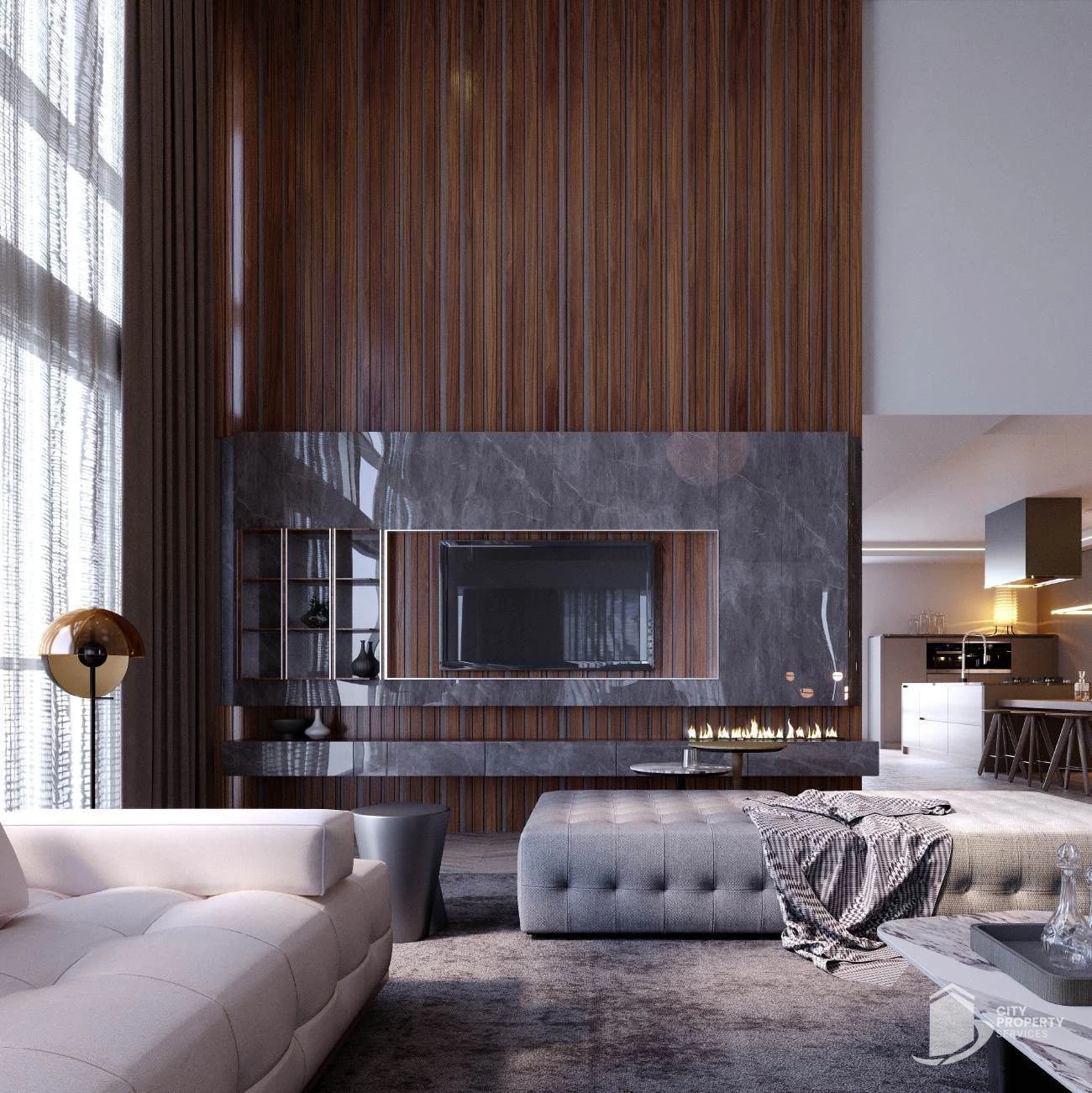 Ratnakar Artesia, Ambli, living room | City Property Services