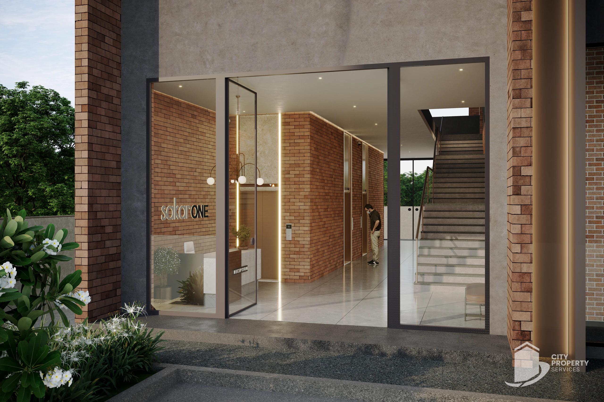 Sakar One, Thaltej, entrance | City Property Services
