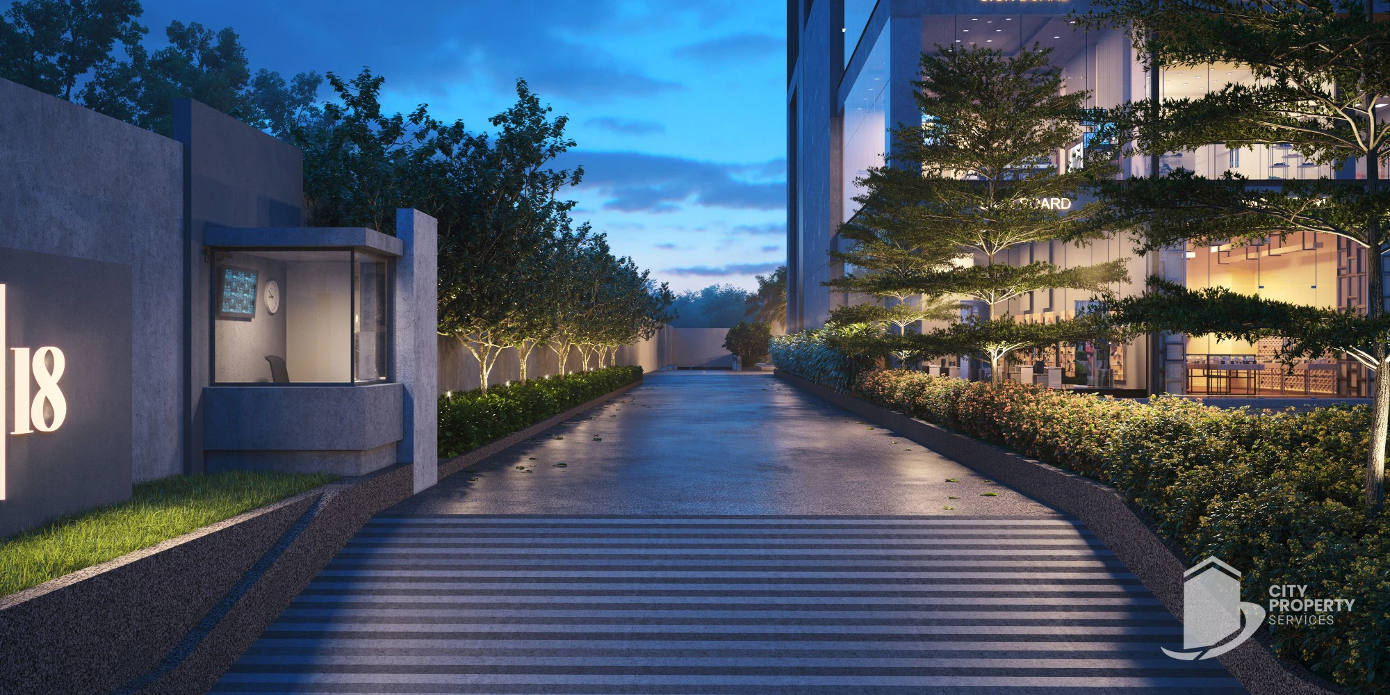 Swati 18, Thaltej, entrance | City Property Services