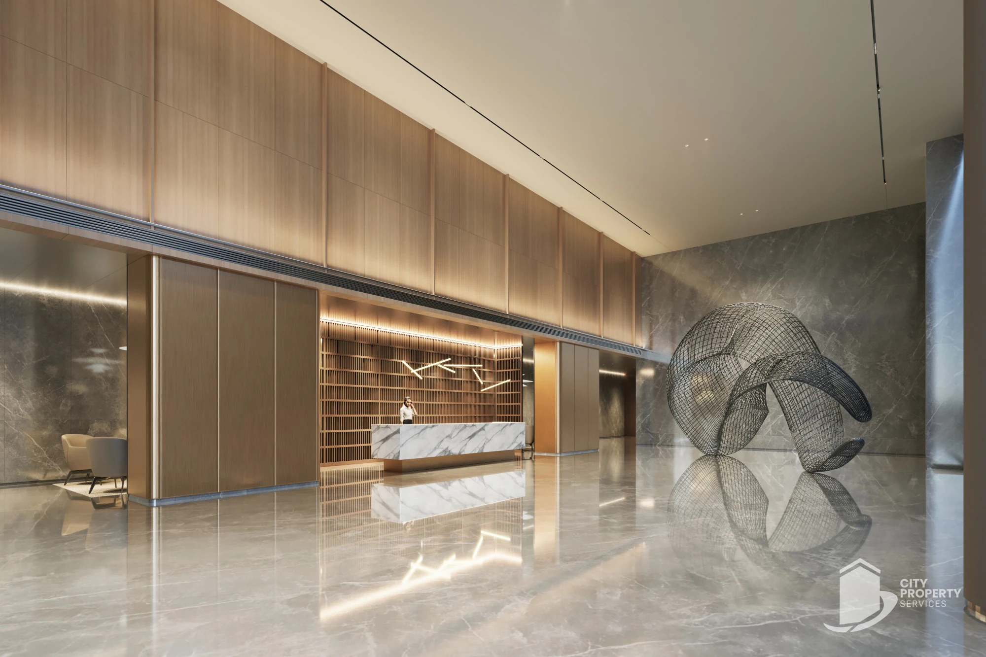Swati 18, Thaltej, lobby | City Property Services