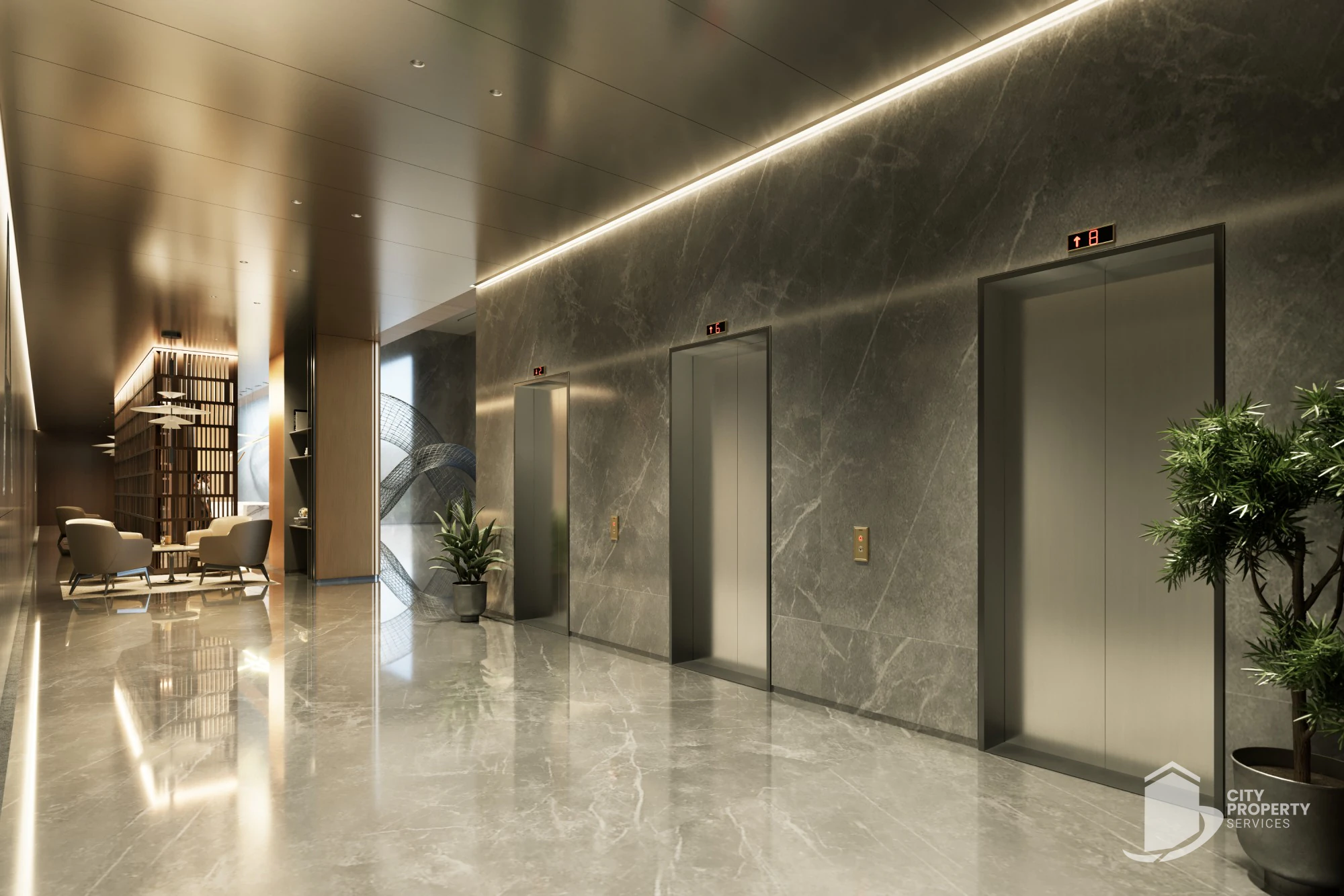 Swati 18, Thaltej, lobby | City Property Services