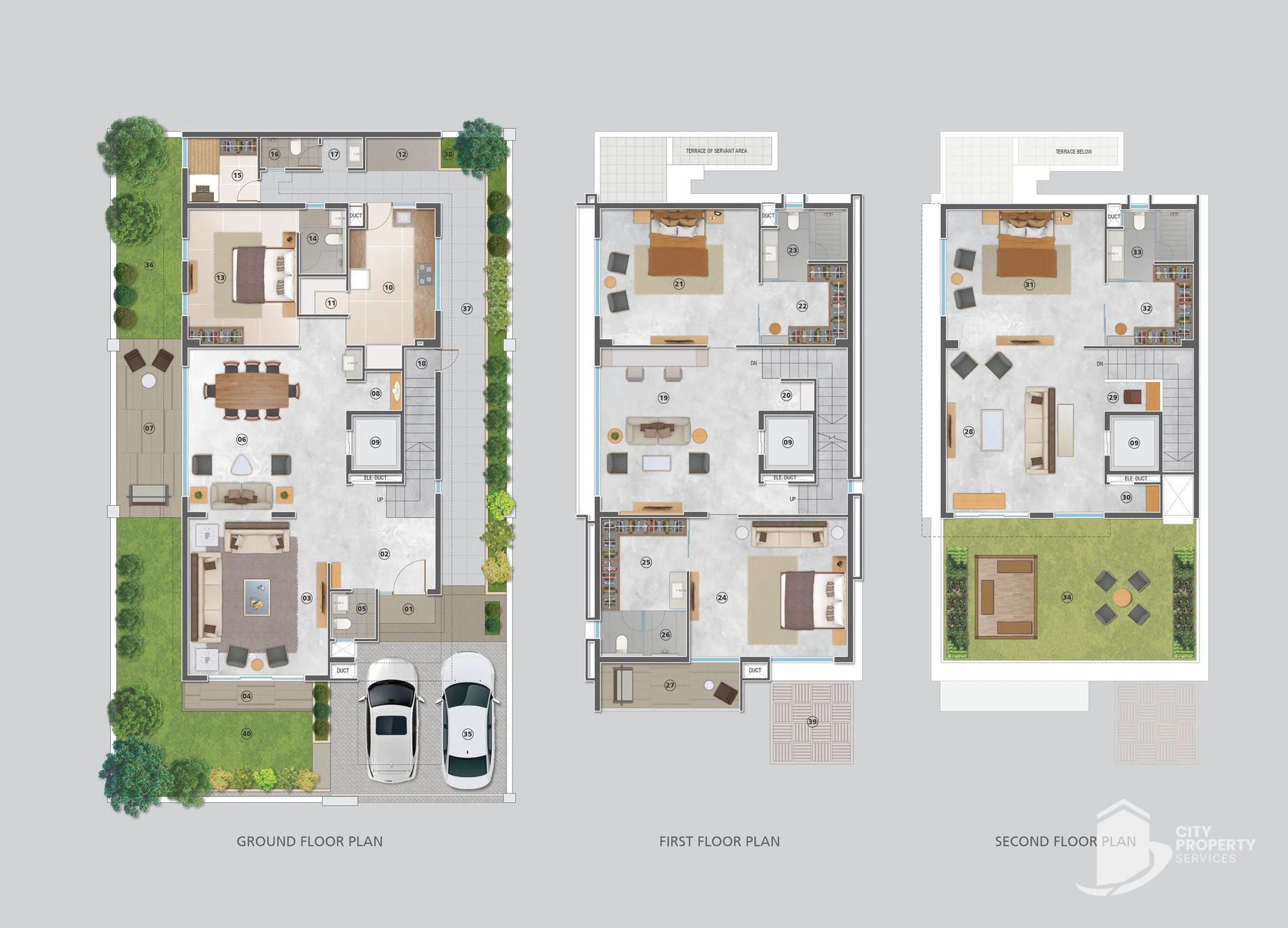 The North Park, Type B 4 BHK Unit Plan | City Property Services