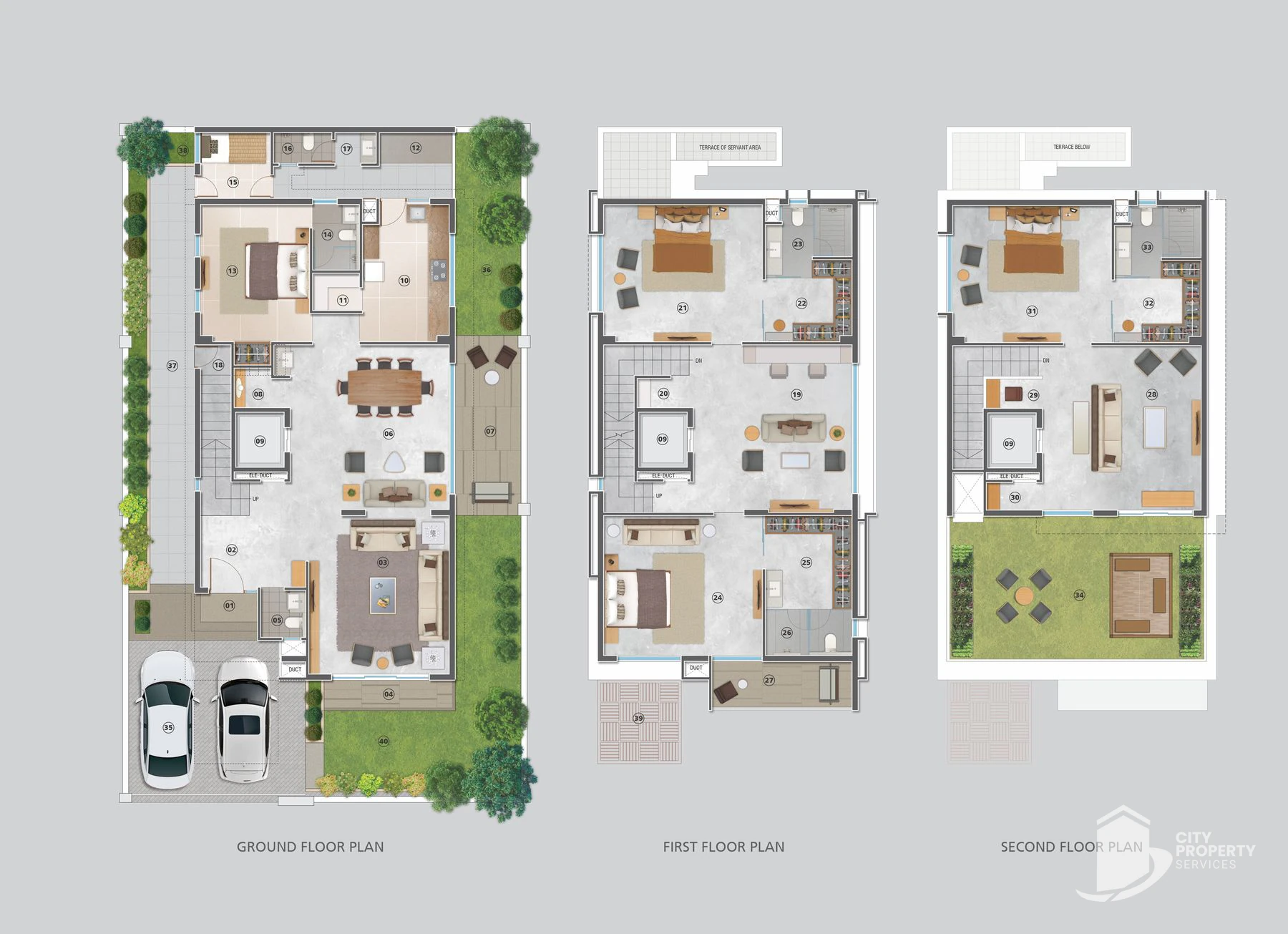 The North Park, Type C 4 BHK Unit Plan | City Property Services