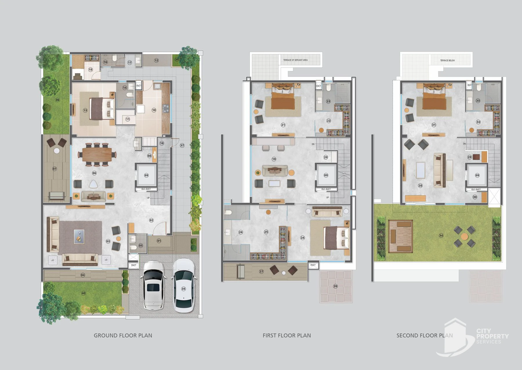 The North Park, Type D 4 BHK Unit Plan | City Property Services