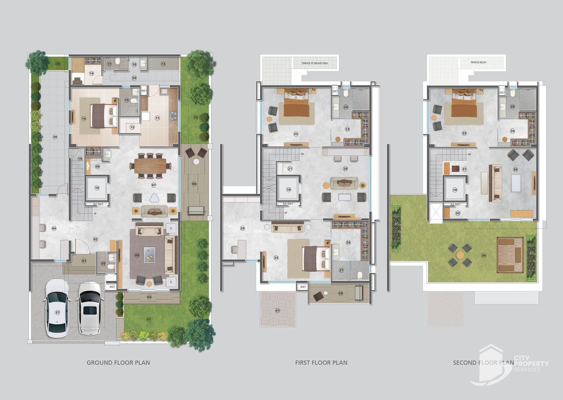 The North Park, Type E 4 BHK Unit Plan | City Property Services