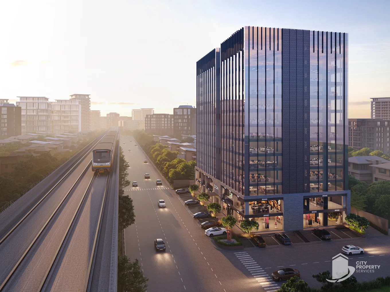 Zion Connect, Thaltej, aerial view | City Property Services