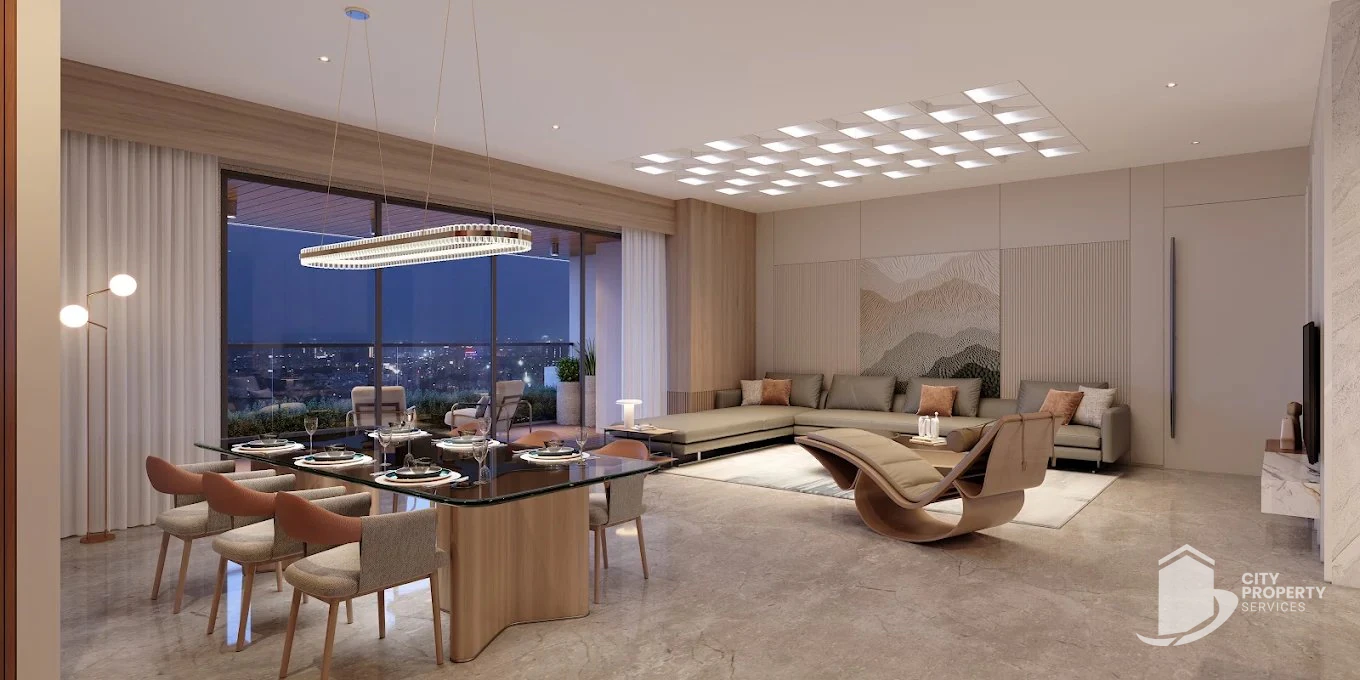 Anamika High Point, Bodakdev, living room | City Property Services