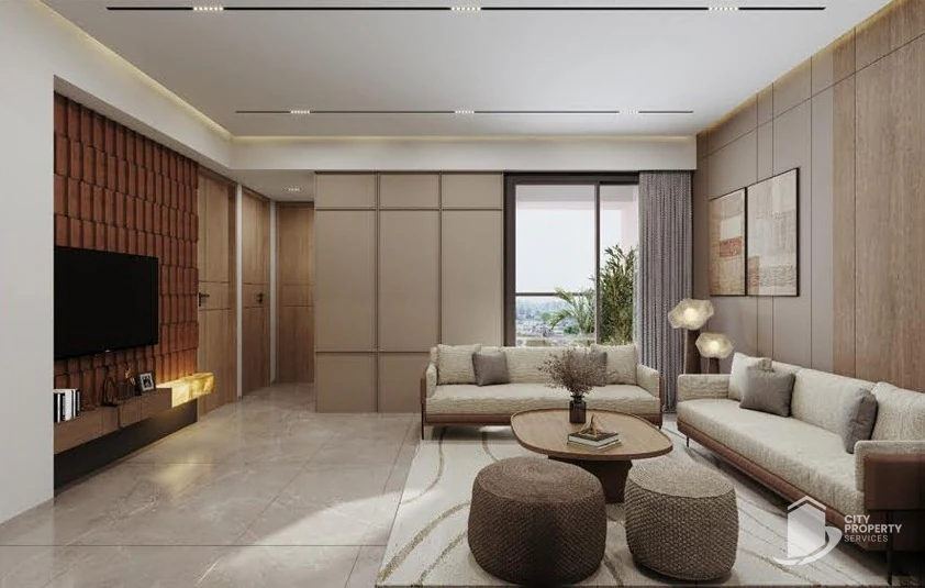 Anantam, Shilaj, living room | City Property Services