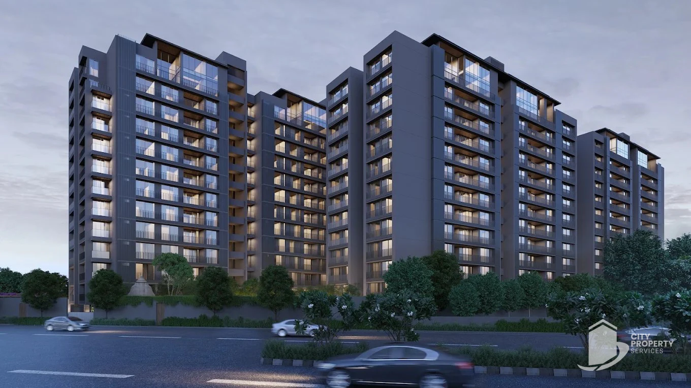Apricus II, Thaltej, night view | City Property Services