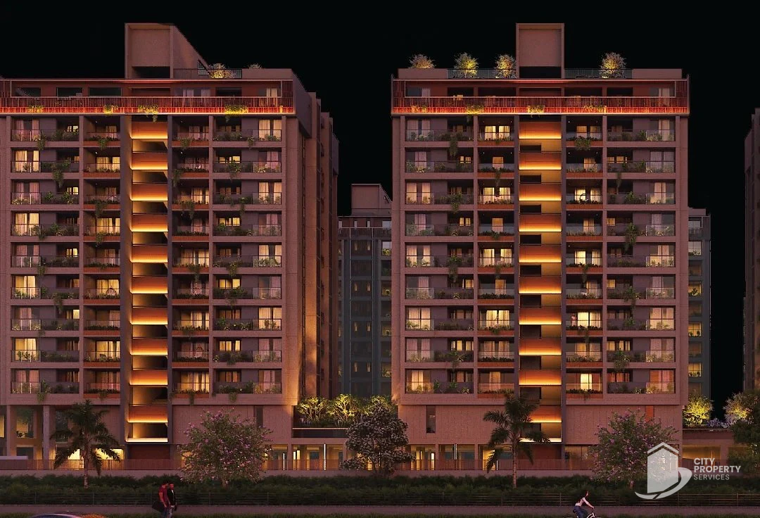 Artefino, Thaltej, night view | City Property Services