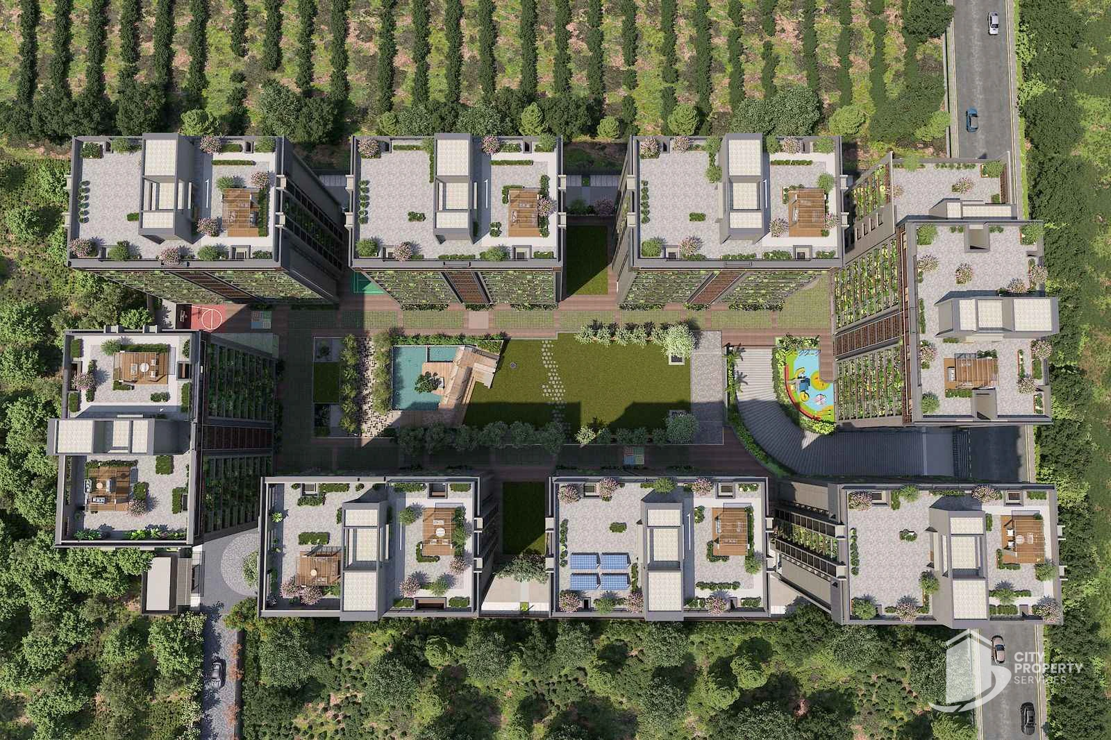 Artefino, Thaltej, aerial view | City Property Services