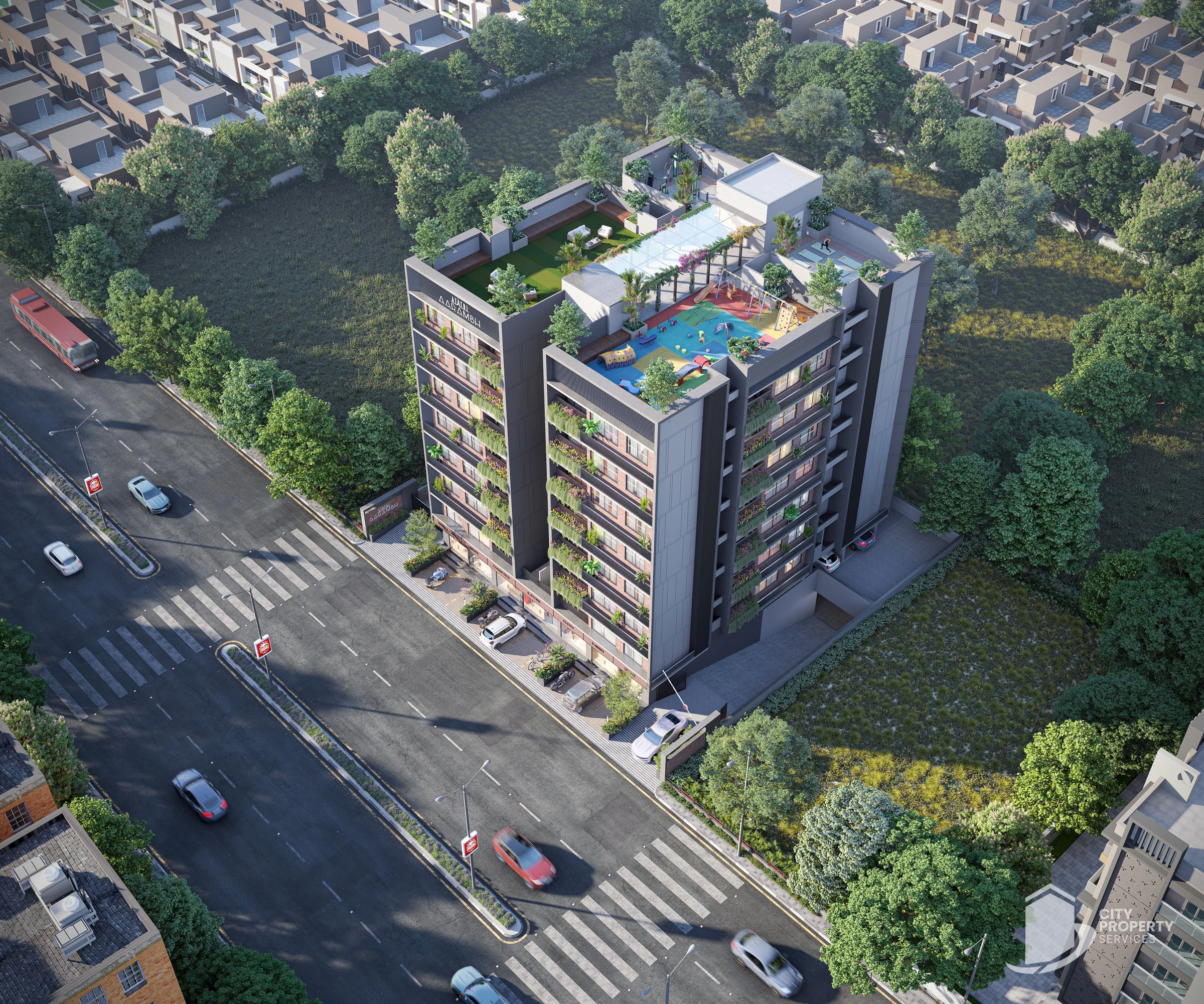 Atithi Aarambh, Ognaj, aerial view | City Property Services