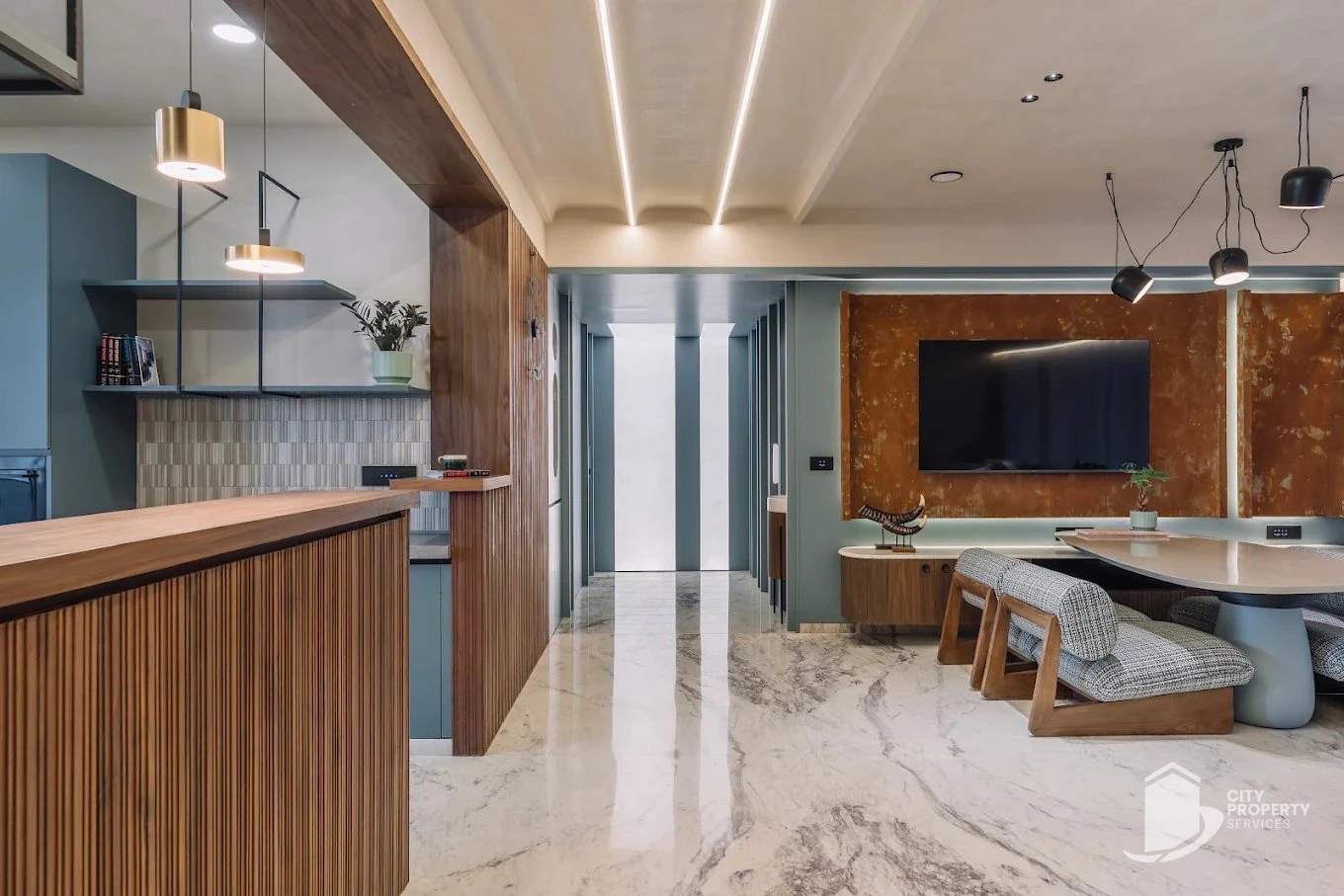Atlantis Elevate, Vaishnodevi Circle, living room | City Property Services