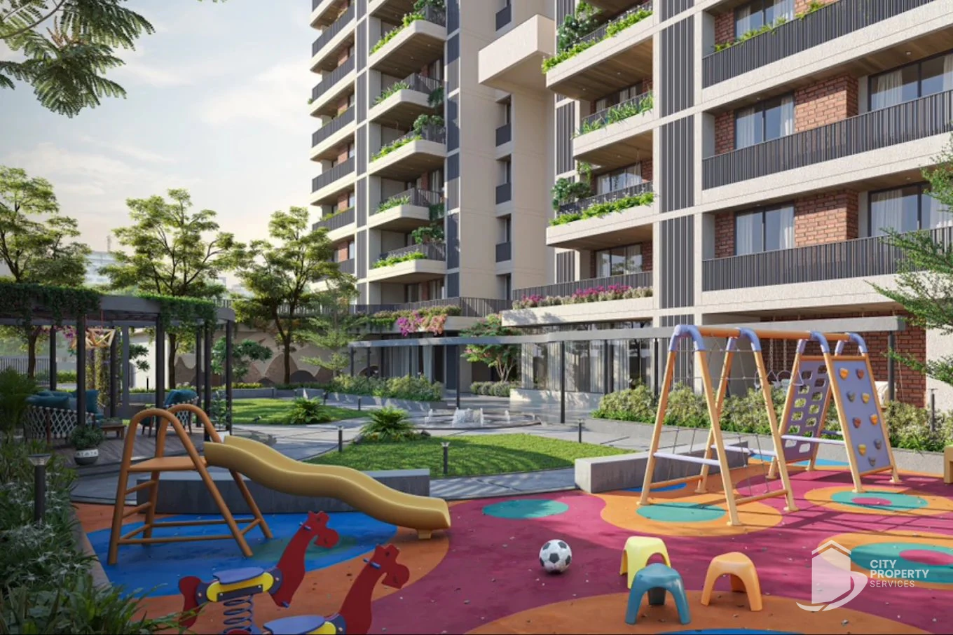 Candeur Vivante, Vaishnodevi Circle, kids' play area | City Property Services