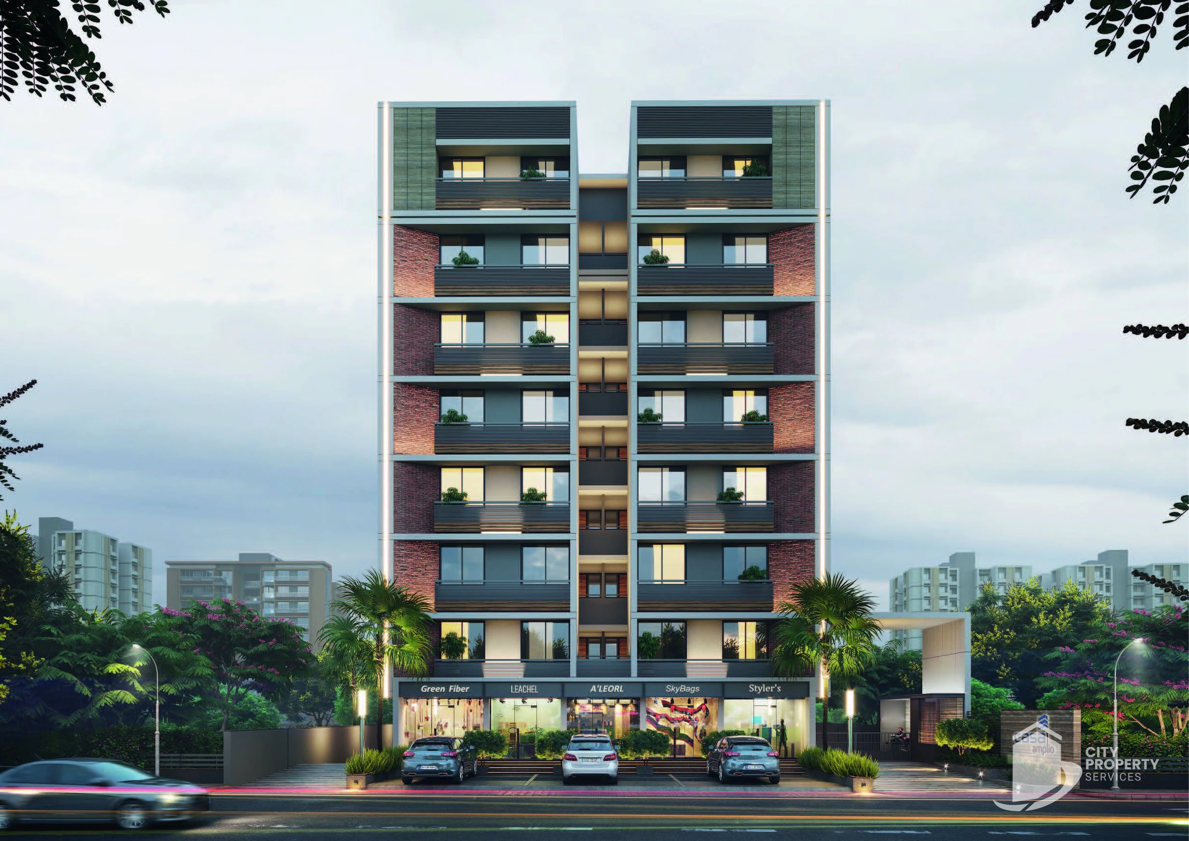 Casa Amplio, Thaltej, night view | City Property Services