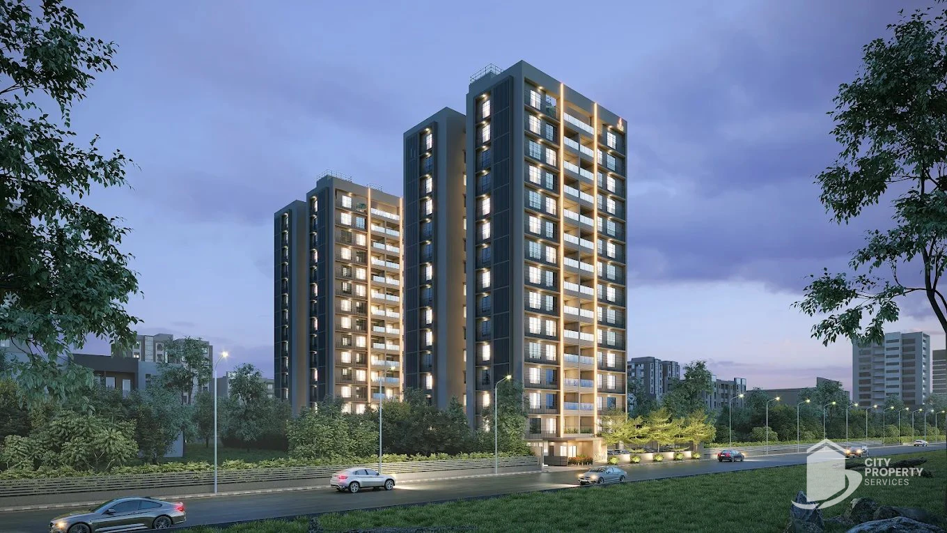 Diwali Skyz, Vaishnodevi Circle, night view | City Property Services