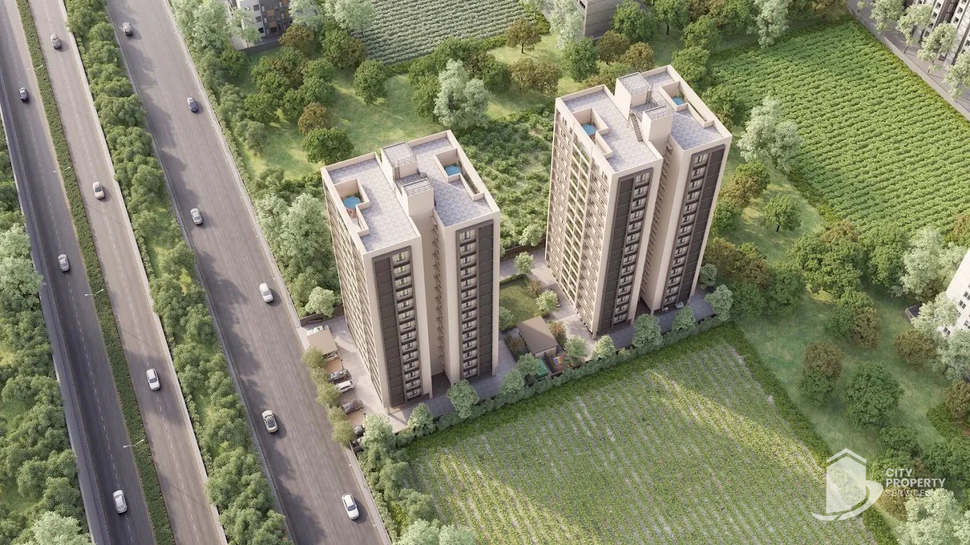 Diwali Skyz, Vaishnodevi Circle, aerial view | City Property Services