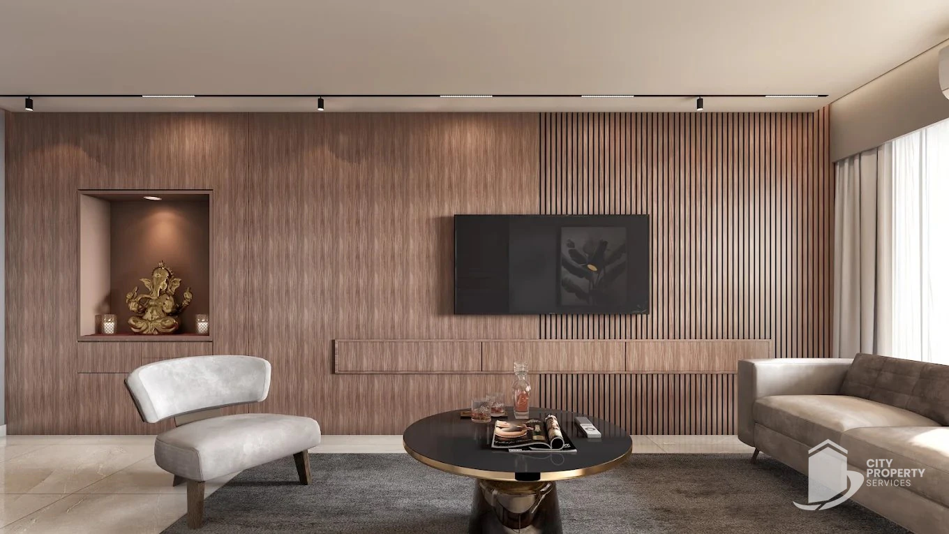 Diwali Skyz, Vaishnodevi Circle, living room | City Property Services