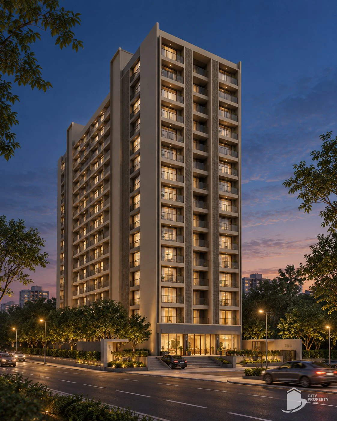 Ideal Iris, Vaishnodevi Circle, night view | City Property Services