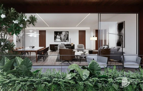 Ikebana by Gala, Sindhu Bhavan Road, living room | City Property Services