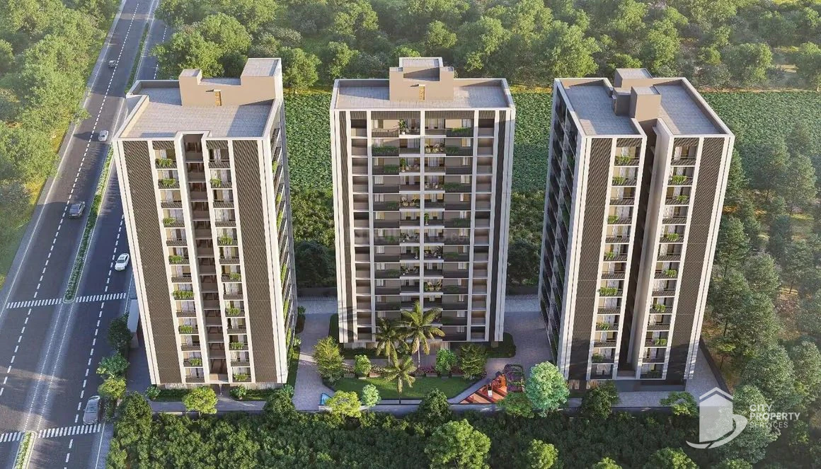 Kadamb Lavish, Vaishnodevi Circle, aerial view | City Property Services