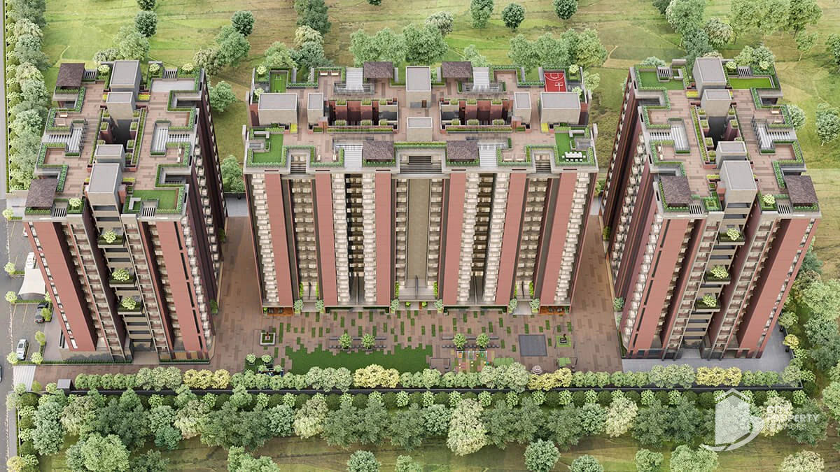 Kaveri Soham Vivanta, Shilaj, aerial view | City Property Services