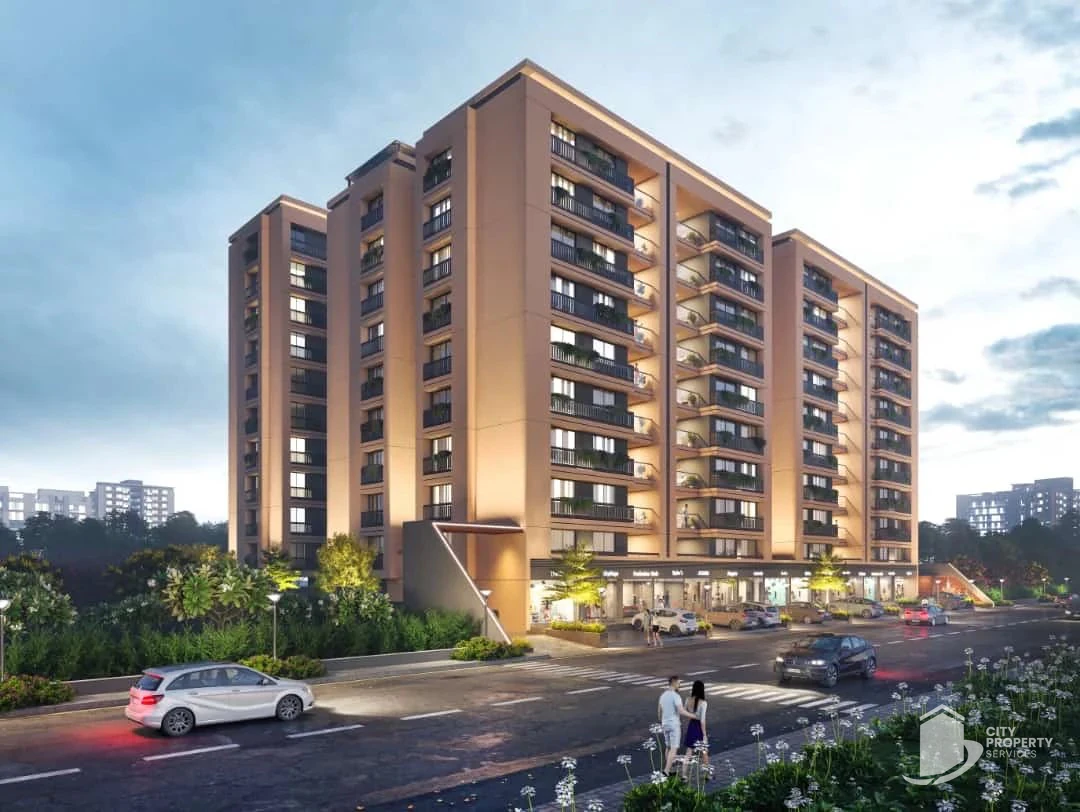 Keshvam Clifton, Vaishnodevi Circle, night view | City Property Services