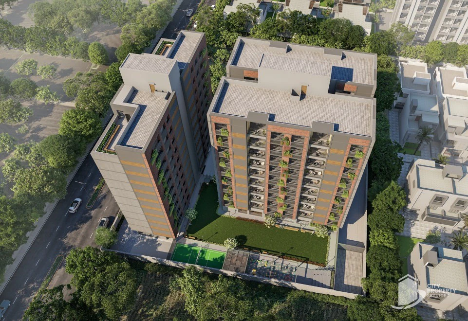 Madhuvan 54, Thaltej, aerial view | City Property Services