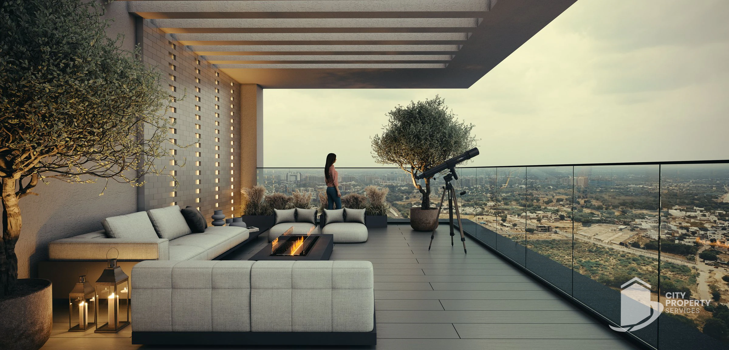 Oeuvre Iconic 2, Thaltej, rooftop | City Property Services