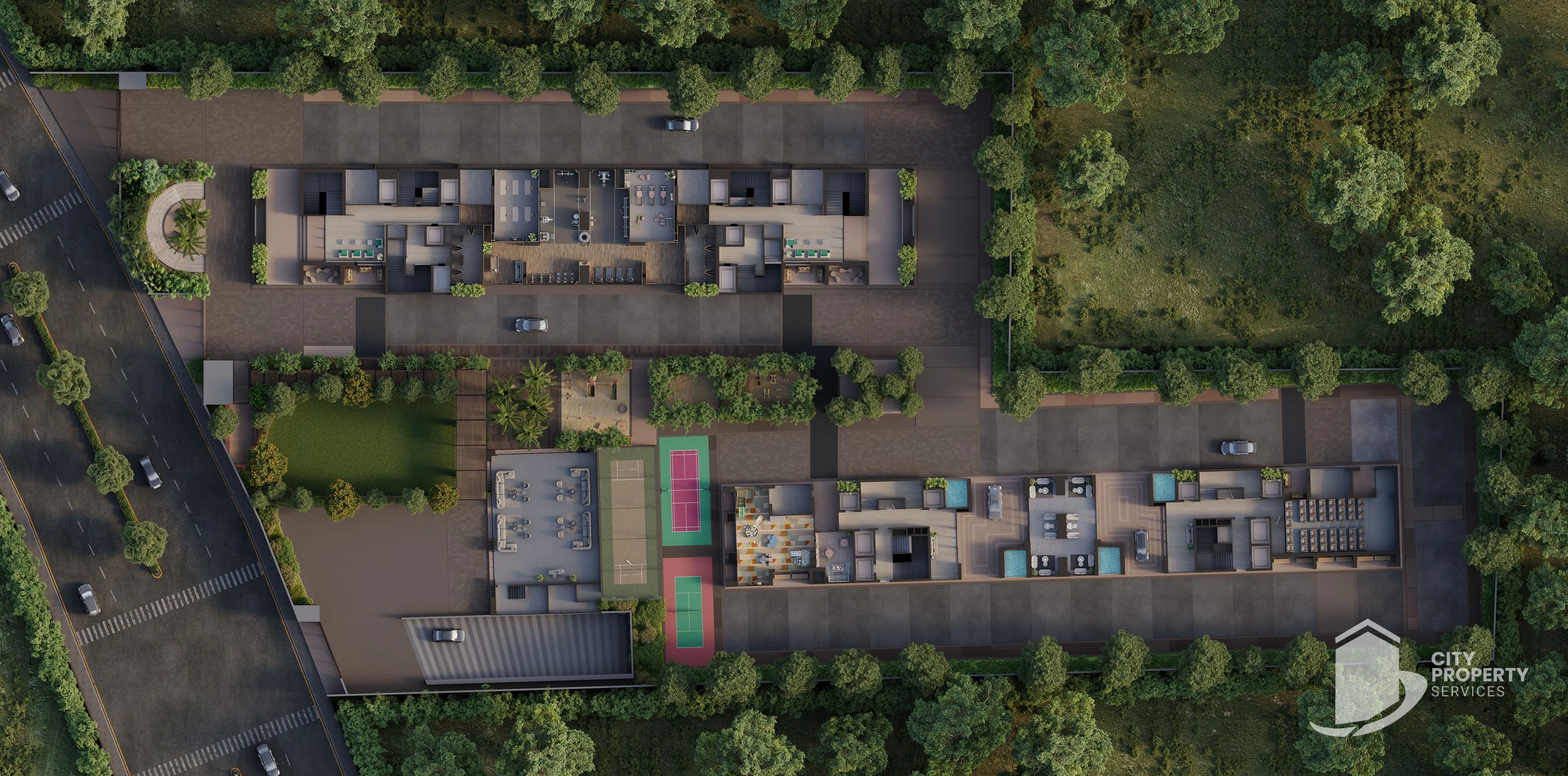Oeuvre Iconic 2, Thaltej, aerial view | City Property Services