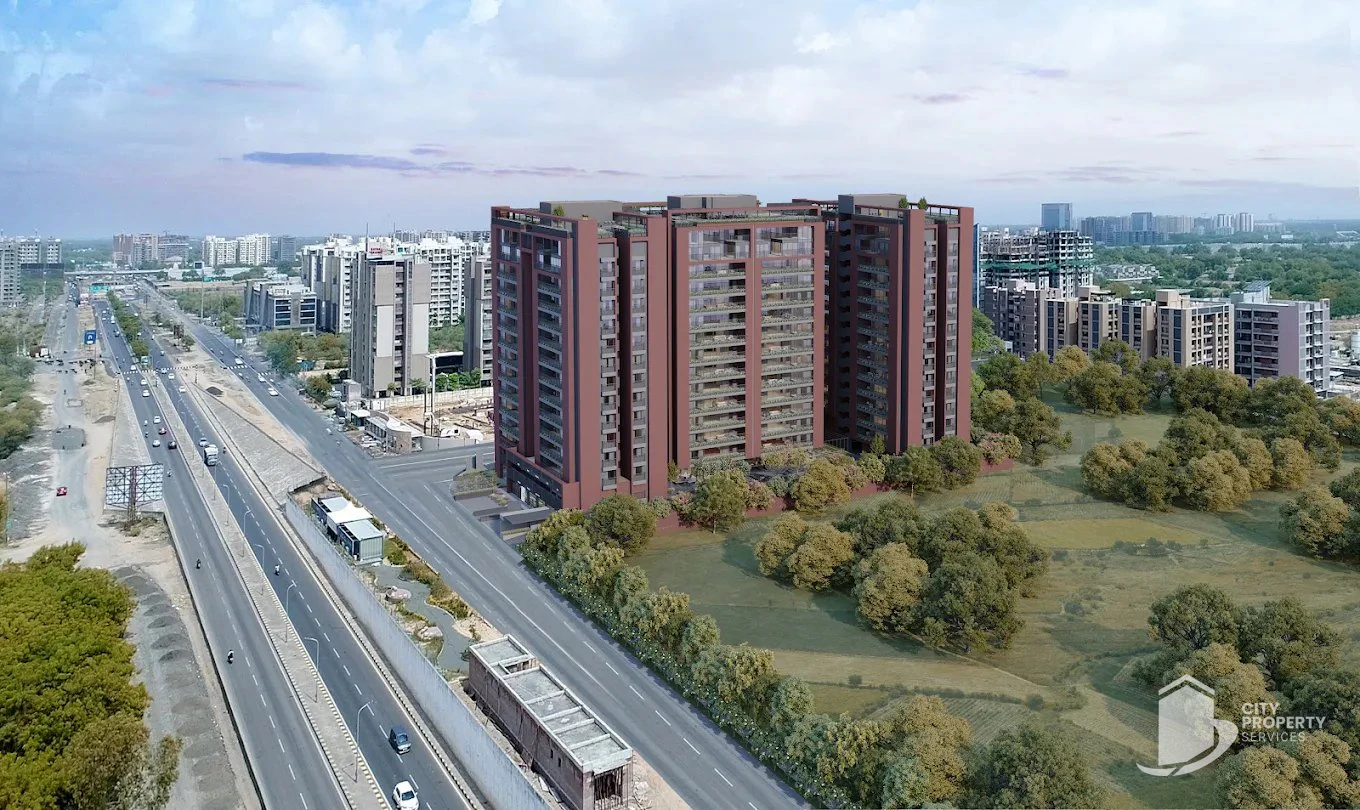 Panache, Vaishnodevi Circle, aerial view | City Property Services