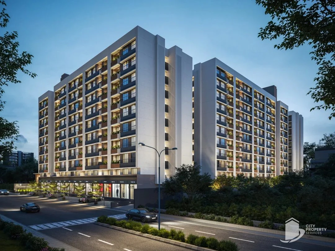 Param Nest, Shilaj, night view | City Property Services