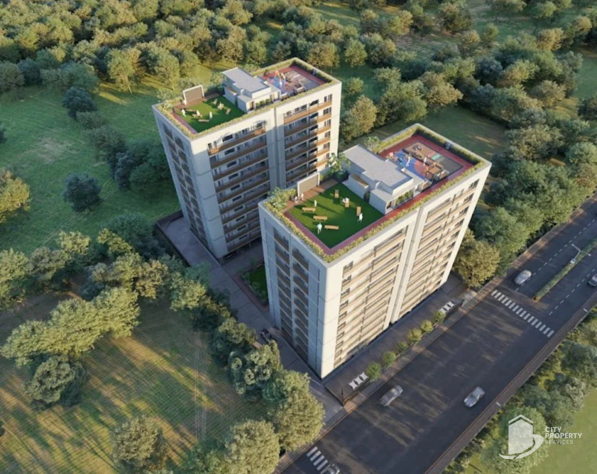 Parishram Florenza, Vaishnodevi Circle, aerial view | City Property Services