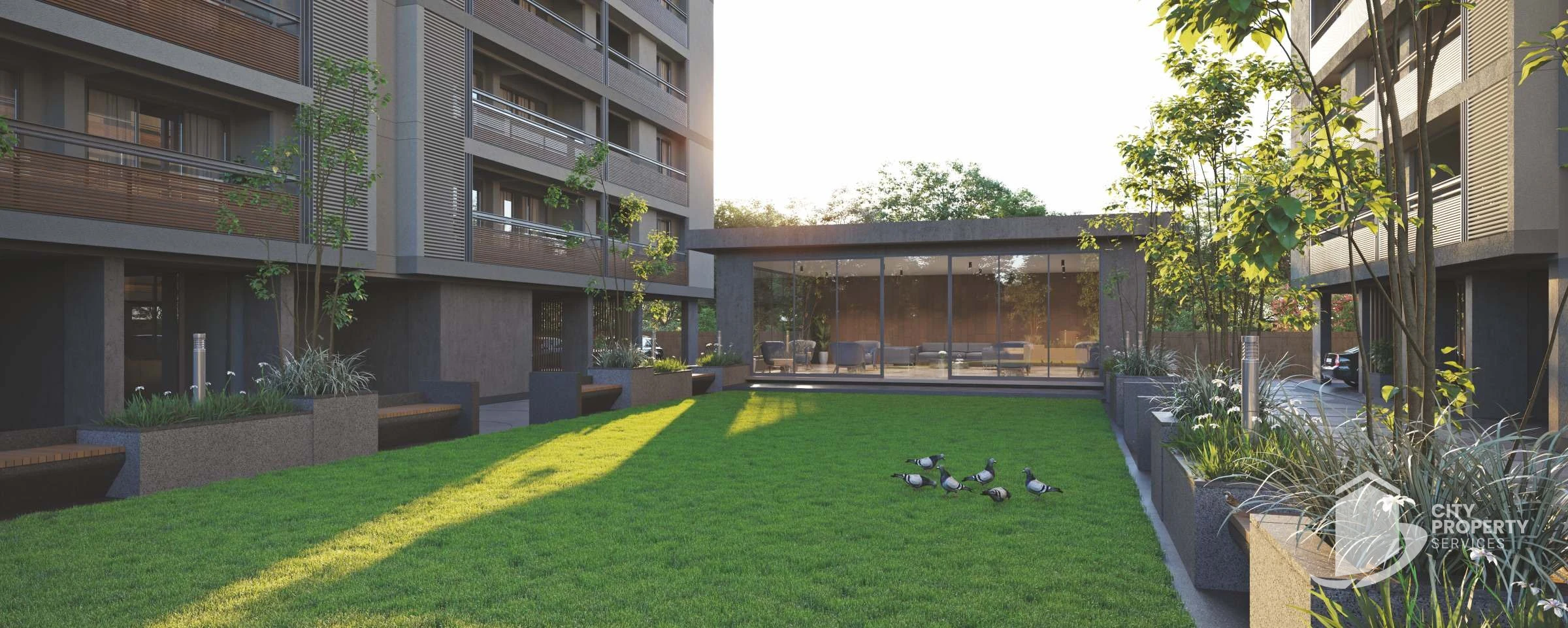 Parishram Florenza, Vaishnodevi Circle, landscape | City Property Services