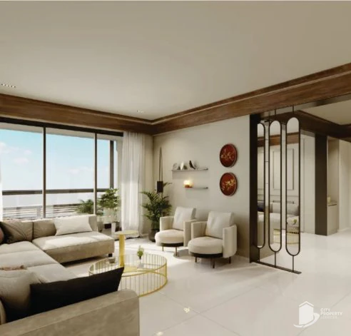 Parishram Florenza, Vaishnodevi Circle, living room | City Property Services